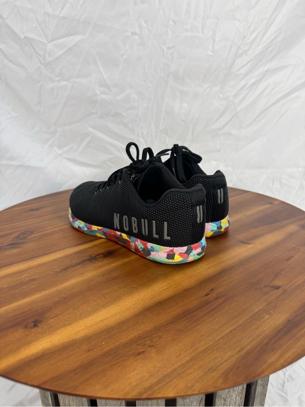 NOBULL Black Athletic Trainer with Colorful Speckled Sole - Picture 5 of 12